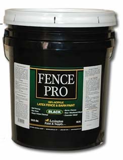 Fence Pro latex fence and barn paint in black